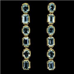 Natural 7x5 mm Topaz 49.98 Cts Earrings