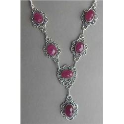 SPECTACULAR 71 CT NATURAL RUBY NECKLACE.