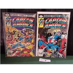 2 VINTAGE CAPTAIN AMERICA $0.40 & $0.60  COMICS
