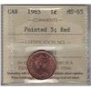 Image 1 : Canada 1985 Small Cent Pointed 5 ICCS MS65 Red
