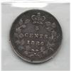 Image 2 : Canada 1886 Silver 5 Cent Small 6 ICCS VF30 Scratch