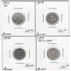 Image 1 : Canada 1902 SH, 1908, 1909 RL, 1909 RL Silver 5 Cent Lot