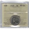 Image 1 : Canada 1928 Nickel 5 Cent ICCS MS64