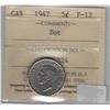 Image 1 : Canada 1947 Dot Nickel 5 Cent ICCS F12