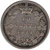 Image 1 : Canada 1871 Silver 10 Cent F