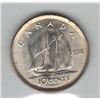 Image 2 : Canada 1938 Silver 10 Cent ICCS MS62