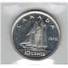 Image 2 : Canada 1945 Silver 10 Cent ICCS MS64