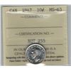 Image 1 : Canada 1947 Silver 10 Cent ICCS MS63
