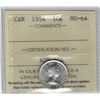 Image 1 : Canada 1954 Silver 10 Cent ICCS MS64