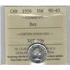 Image 1 : Canada 1956 Dot Silver 10 Cent ICCS MS65