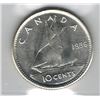 Image 2 : Canada 1956 Dot Silver 10 Cent ICCS MS65