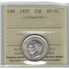 Image 1 : Canada 1937 Silver 25 Cent ICCS AU55