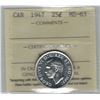 Image 1 : Canada 1947 Silver 25 Cent ICCS MS63