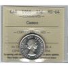 Image 1 : Canada 1955 Silver 25 Cent ICCS MS64 Cameo
