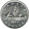 Image 1 : Canada 1953 SF Minor Rotation Silver Dollar UNC Cameo
