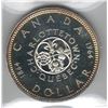 Image 2 : Canada 1964 Silver Dollar ICCS PL67 Heavy Cameo RARE!