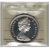 Image 1 : Canada 1966 Large Beads Silver Dollar ICCS PL66 Heavy Cameo