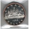 Image 2 : Canada 1966 Large Beads Silver Dollar ICCS PL66 Heavy Cameo