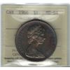 Image 1 : Canada 1966 Large Beads Silver Dollar ICCS MS64 Colourful Tone
