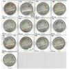 Image 1 : Canada 1966 Silver Dollar Lot Minor Rotations BU (13 pcs)