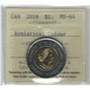 Image 1 : Canada 2018 $2 Coloured Armistice ICCS MS64