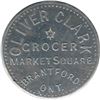Image 2 : Good for 5 Cents in Trade. Oliver Clark Grocer Brantford Ont. Token Breton 849 UNC