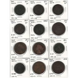 Nova Scotia Lot of 12 Tokens.
