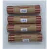 Image 1 : Canada 1942 Circulated Penny Rolls - 4 Rolls
