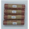 Image 1 : Canada 1945 Circulated Penny Rolls - 4 Rolls