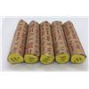Image 1 : Canada 1961 UNC Penny Rolls - 5 Rolls