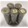 Image 1 : Canada 1941 Circulated 5 Cents Rolls - 5 Rolls