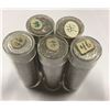 Image 1 : Canada 1946 Circulated 5 Cents Rolls - 5 Rolls