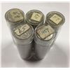 Image 1 : Canada 1959 Circulated 5 Cents Rolls - 5 Rolls