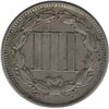 Image 2 : United States 1867 Nickel 3 Cent F