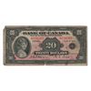 Image 1 : Canada 1935 $20 English Banknote Small Seal BC-9b VG Corner Missing.