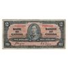 Image 1 : Canada 1937 $2 Banknote Coyne-Towers B/R BC-22c F+