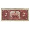 Image 2 : Canada 1937 $2 Banknote Coyne-Towers B/R BC-22c F+