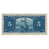 Image 2 : Canada 1937 $5 Banknote Gordon-Towers H/C BC-23b VF