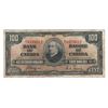 Image 1 : Canada 1937 $100 Banknote Coyne-Towers B/J BC-27c F stains