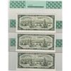 Image 2 : Canada 1954 $20 Devils Hair 3 Banknotes in Sequence PMG MS63