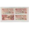 Image 2 : Canada Lot of 4 $50 Banknotes 3 Bird series, 1 Journey series. Circulated