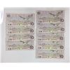 Image 2 : Canada 1989 $10 Banknotes (lot of 9) Average is in EF condition.