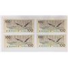 Image 2 : Canada 1988 $100 Banknotes in Sequence (lot of 4)
