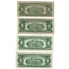 Image 2 : United States 1963 $2 Red Seal Banknotes. Lot of 4.