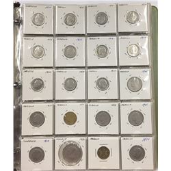 220 Coins In Binder - Greece, Italy, Mexico, Morocco, Switzerland, Turkey, Yugoslavia - Estate Lot