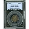 Image 1 : 1720-A 20 Sols  20 Sols, French Colonies MS62 PCGS.