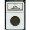 Image 1 : 1850 1C  MS66 Brown NGC. N-7, R.2. A chocolate-brow