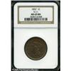Image 1 : 1852 1C  MS65 Brown NGC. N-11, R.1. A beautiful cho