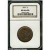 Image 1 : 1853 1C  MS66   Brown NGC. N-18, R.1. This is near