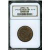 Image 1 : 1855 1C  Upright 5s MS66 Red and Brown NGC. N-4, R.